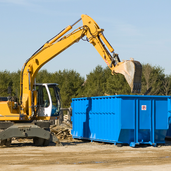 what size residential dumpster rentals are available in Blakeslee